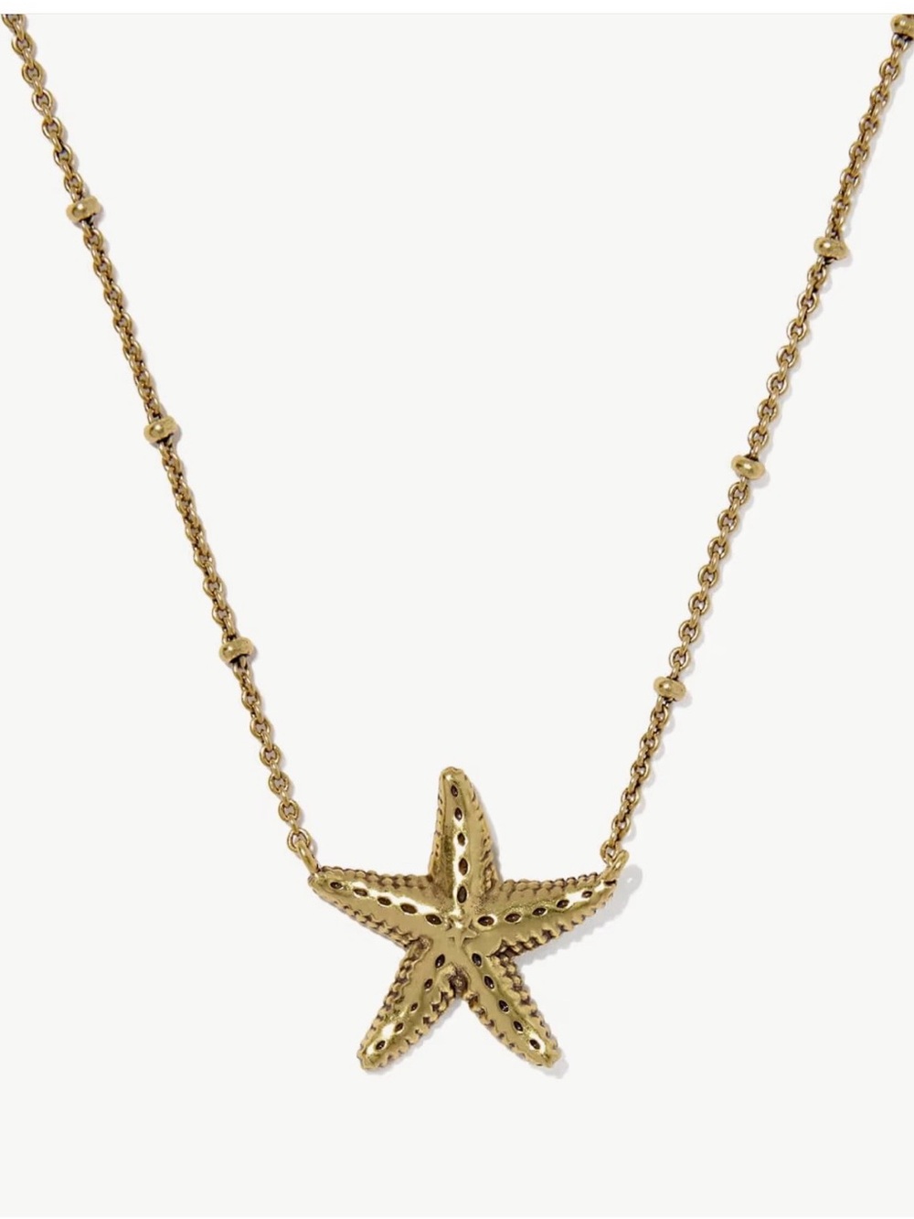 NWT Kendra Scott Vintage Gold Starfish Pendant Necklace